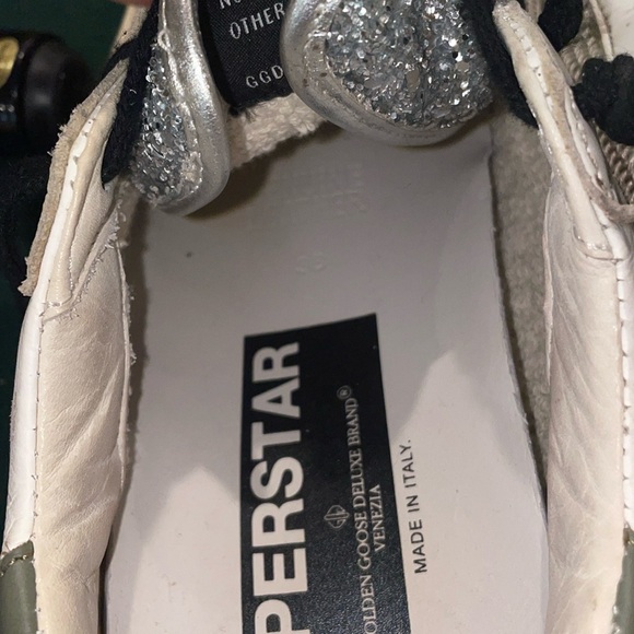  Multicolor Glitter and Leather Superstar Low Top Sneakers